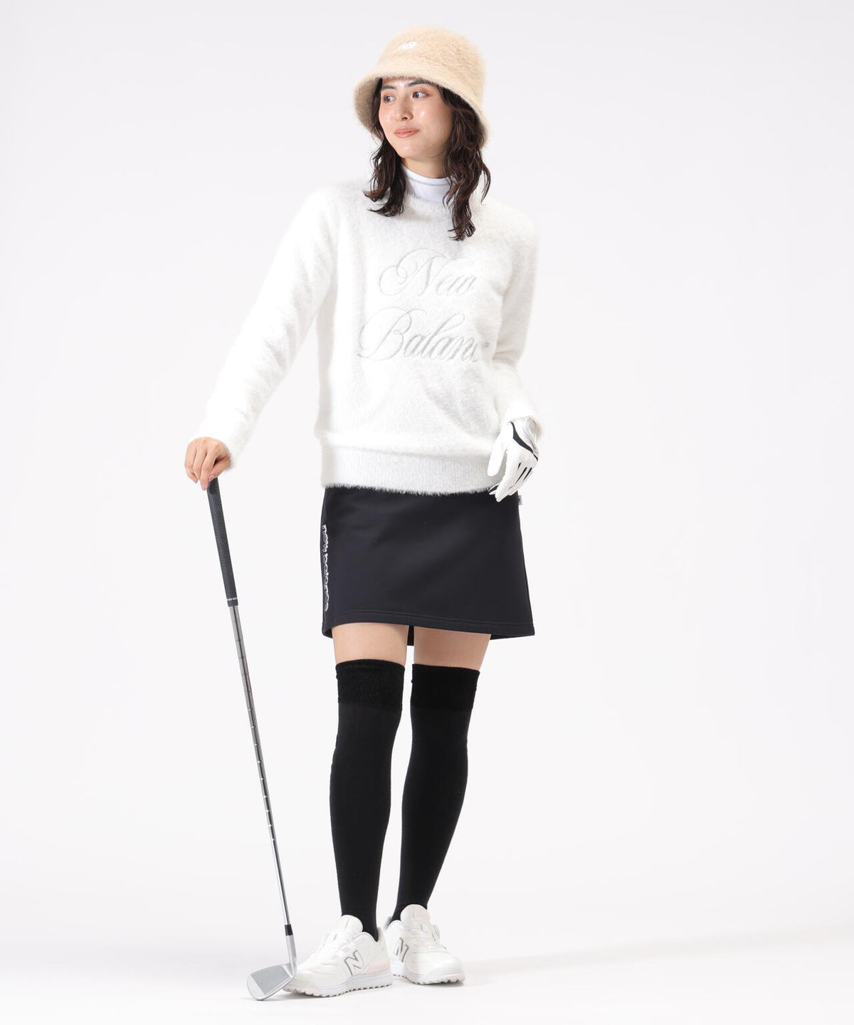 フェザーヤーン クルーネック ニット プルオーバー (WOMENS)