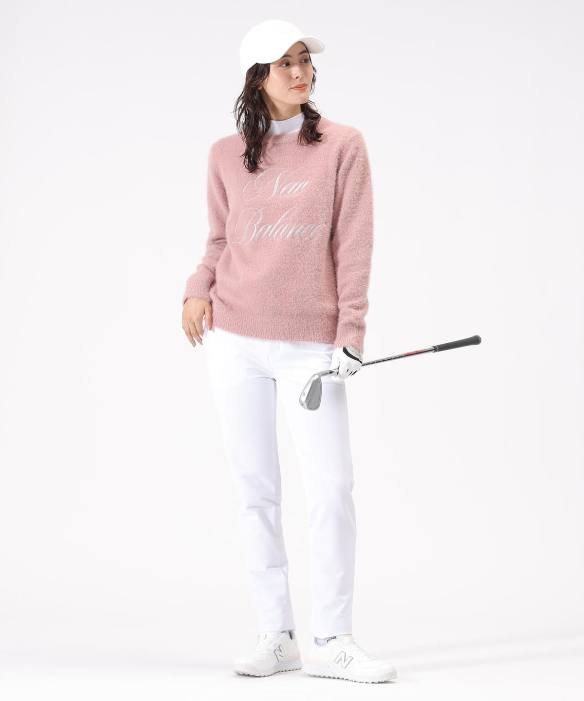 フェザーヤーン クルーネック ニット プルオーバー (WOMENS)