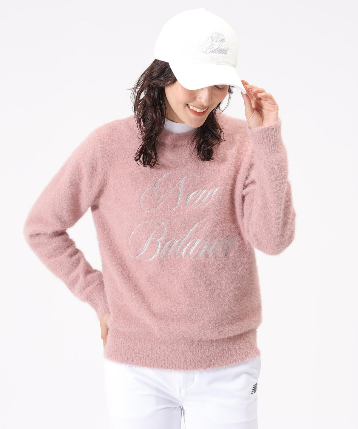 フェザーヤーン クルーネック ニット プルオーバー (WOMENS)