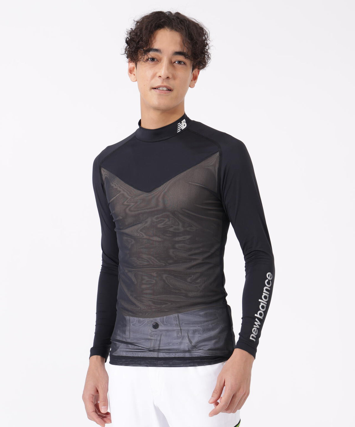 UV 接触冷感 モックネック インナー プルオーバー (MENS)