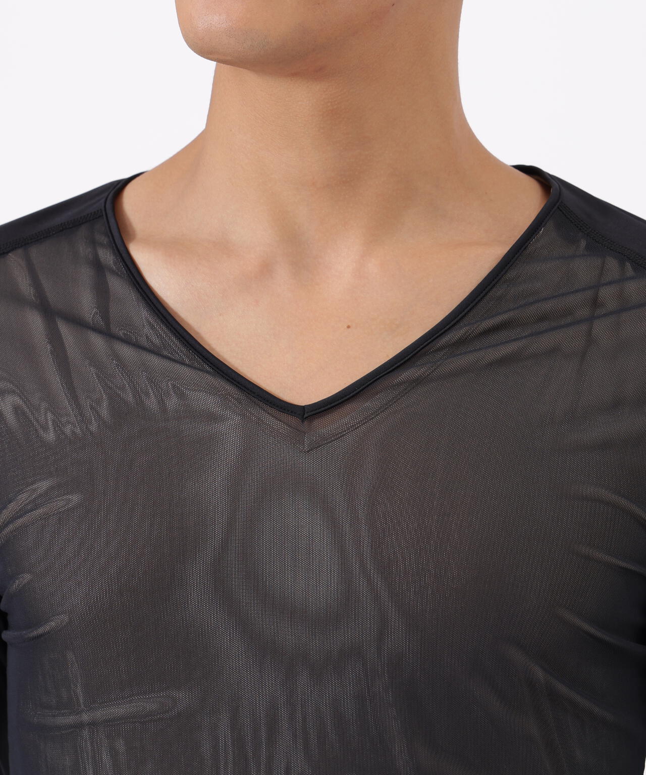 UV 接触冷感 Vネック インナー プルオーバー (MENS)