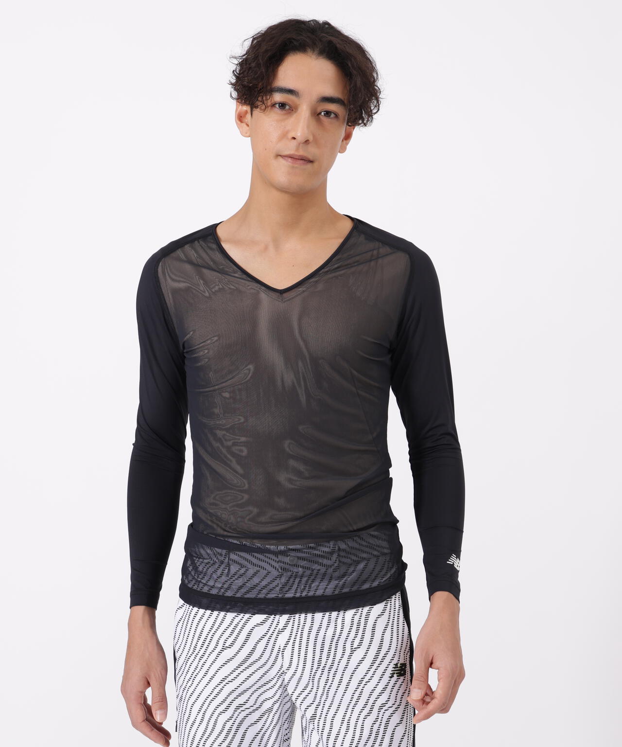 UV 接触冷感 Vネック インナー プルオーバー (MENS)