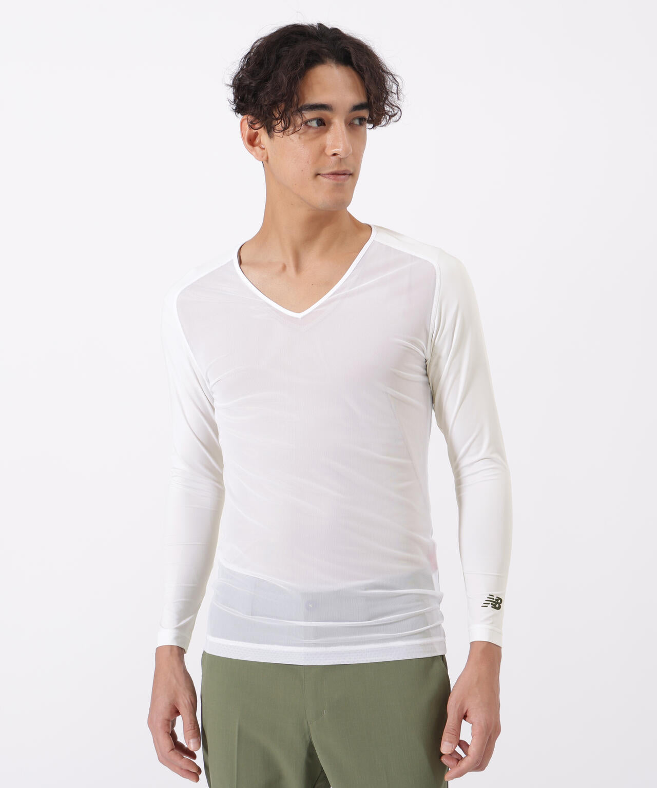 UV 接触冷感 Vネック インナー プルオーバー (MENS)