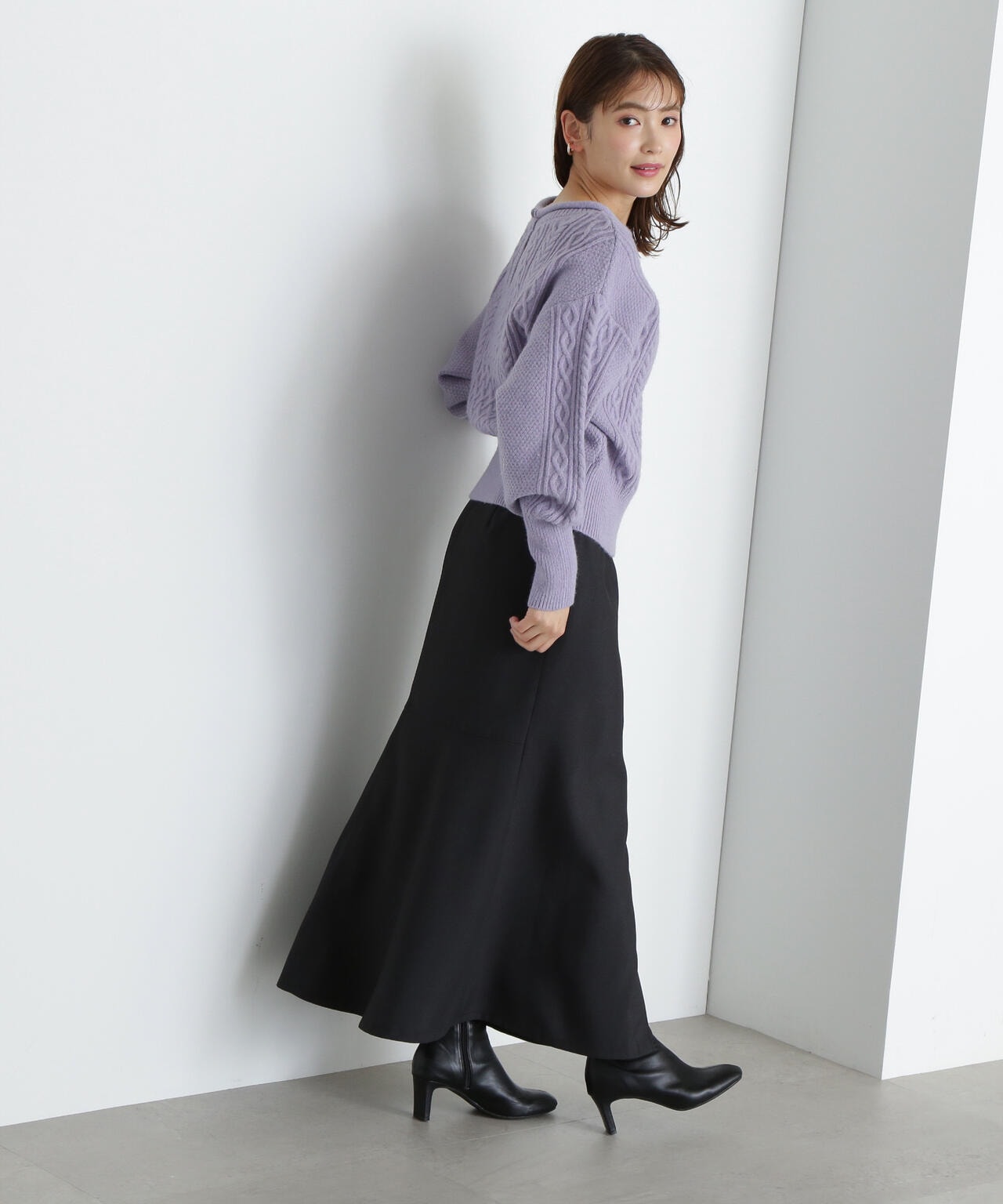 フロントスリットマキシスカート