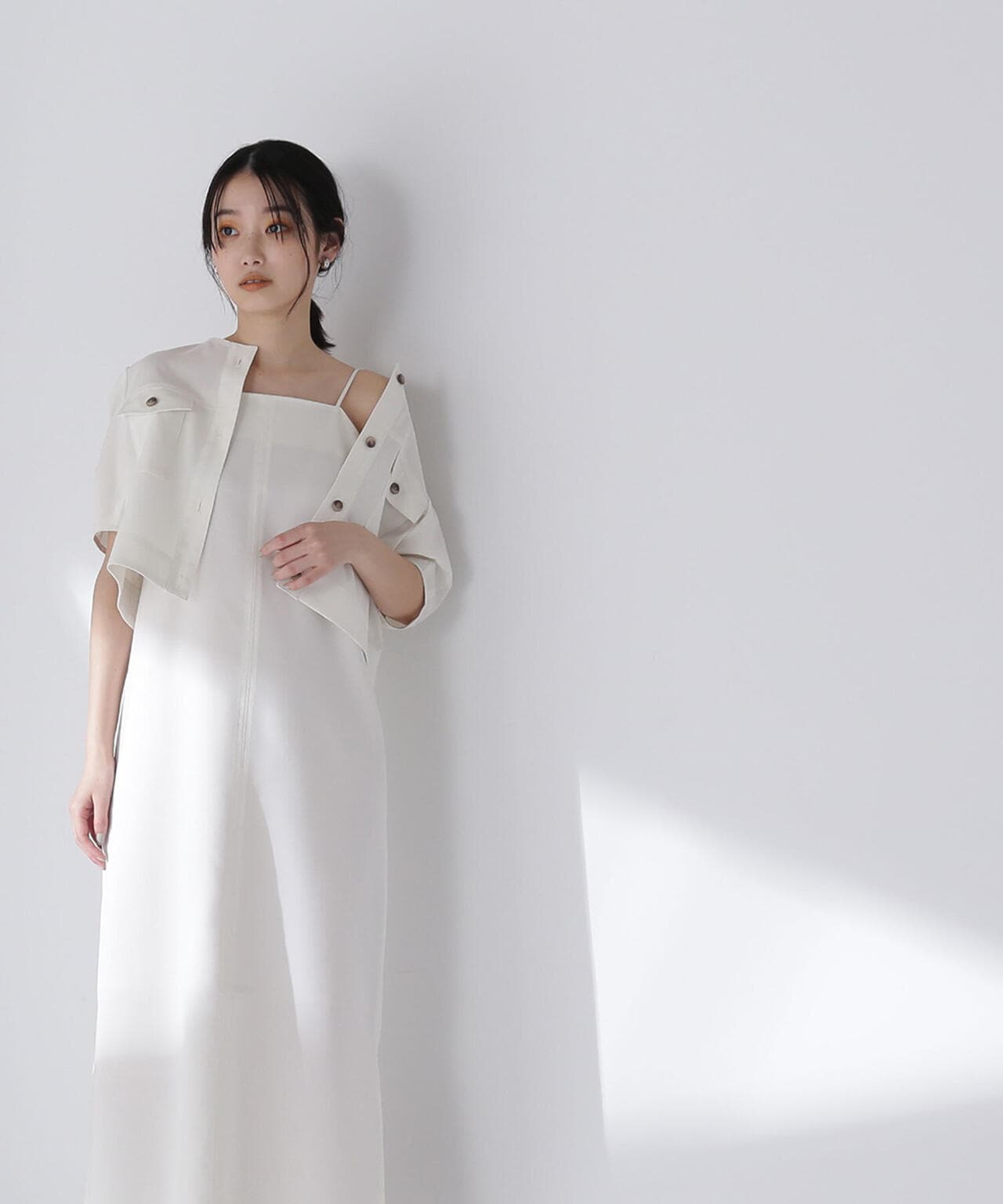 【Oggi掲載】<ステッチワークセットアップ>Iラインキャミワンピ