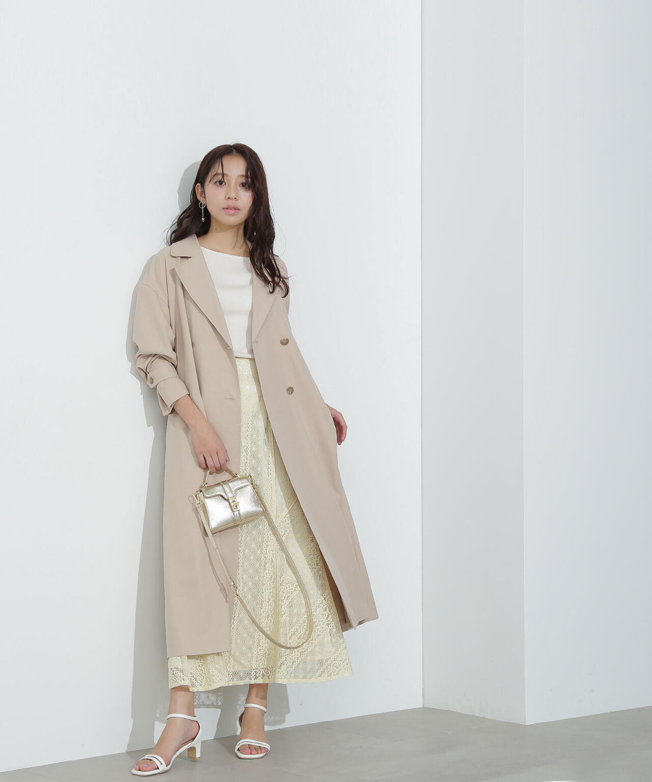 【美人百花掲載】クリアツイルドレストレンチコート