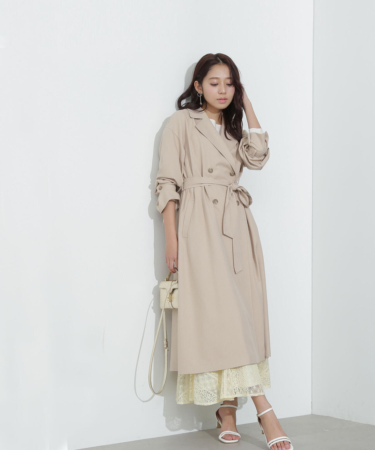 【美人百花掲載】クリアツイルドレストレンチコート