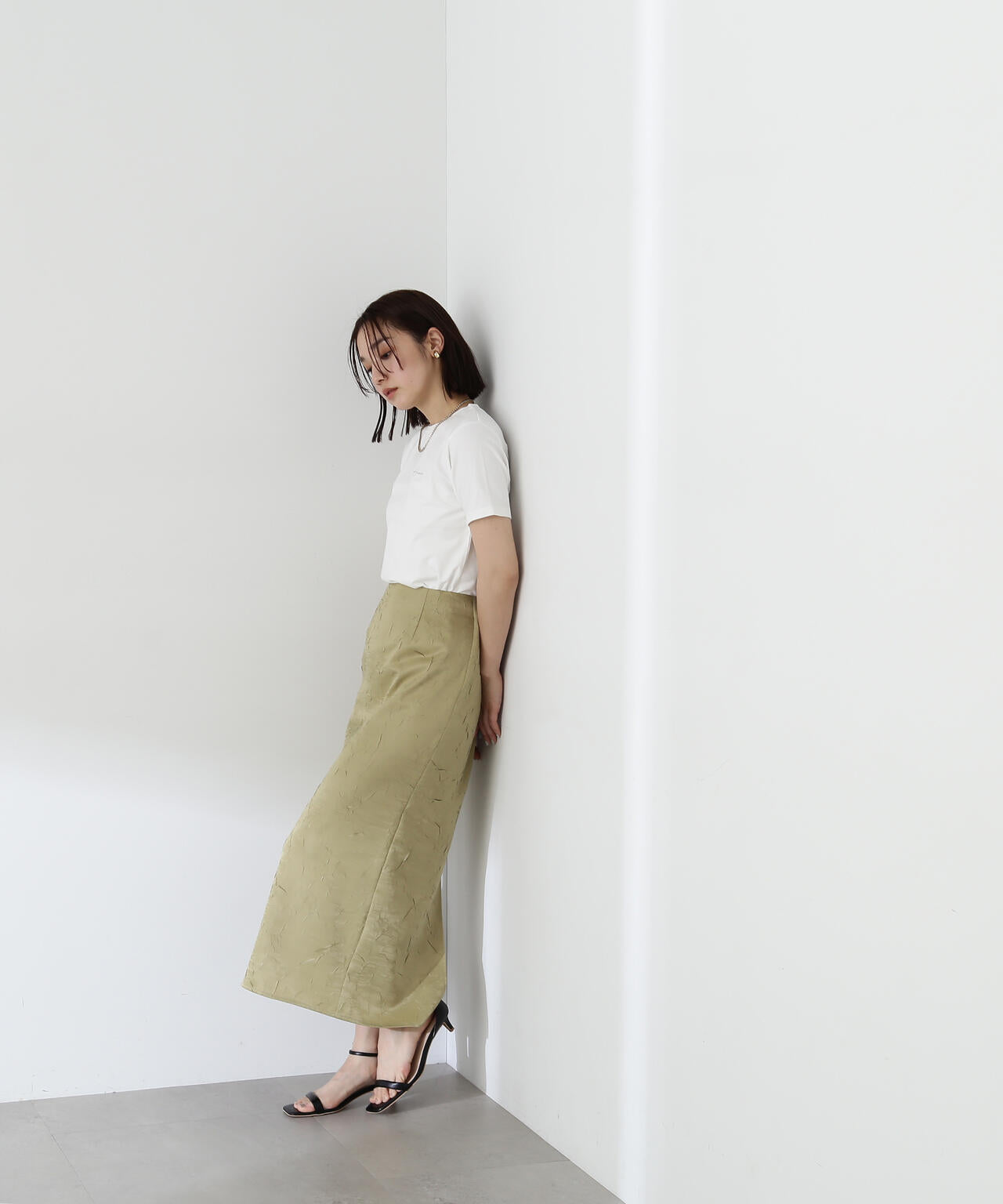 リンクルサテンナロースカート*