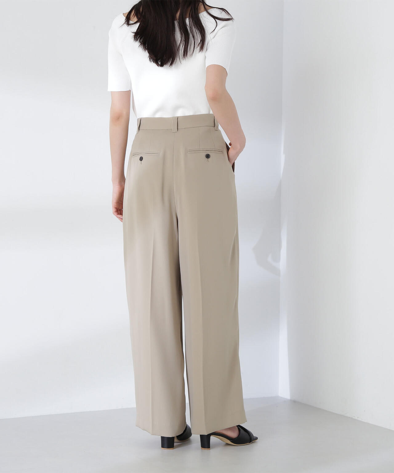 リラクシーツイルワイドパンツ*