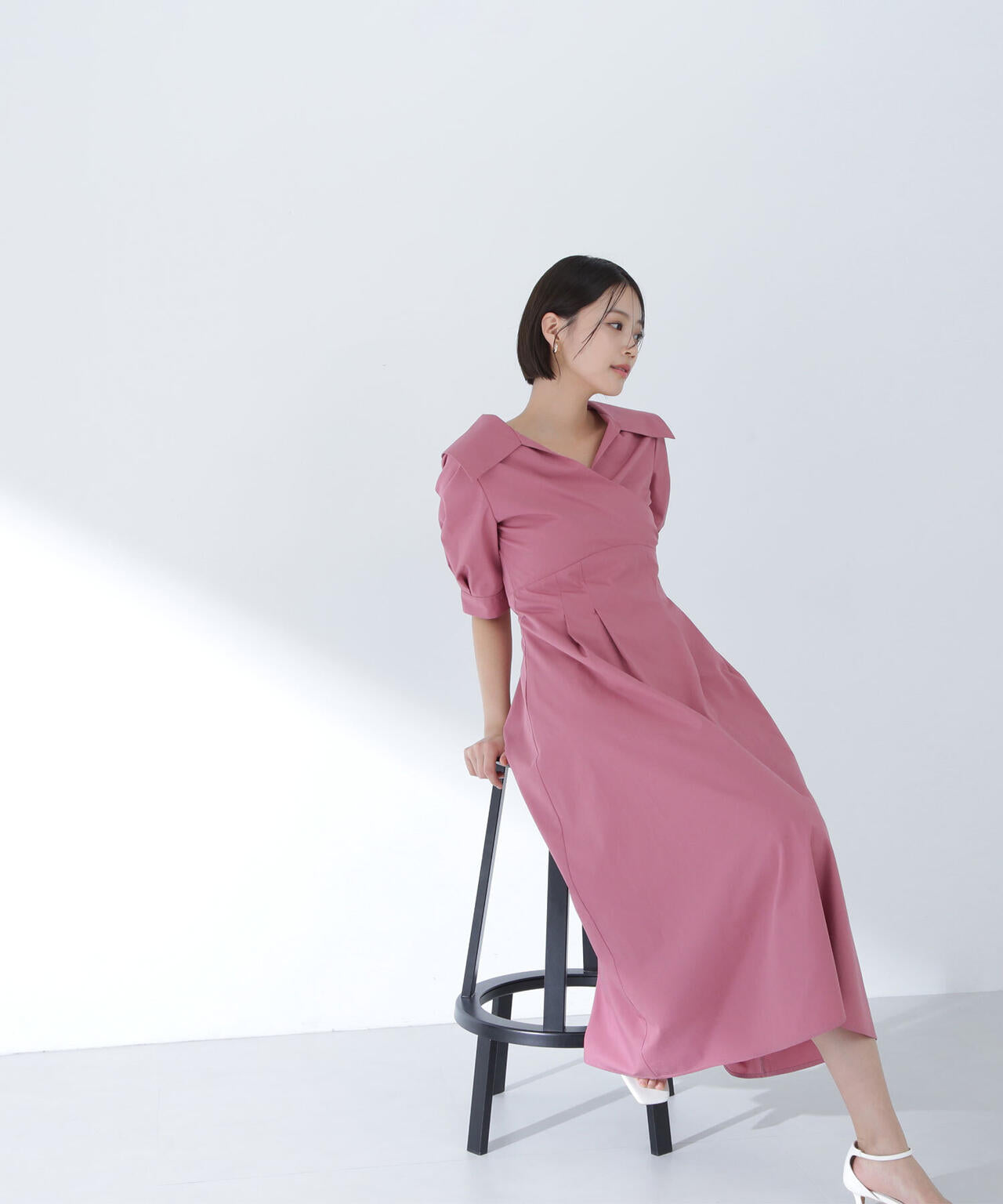 カシュクールシャツワンピース*