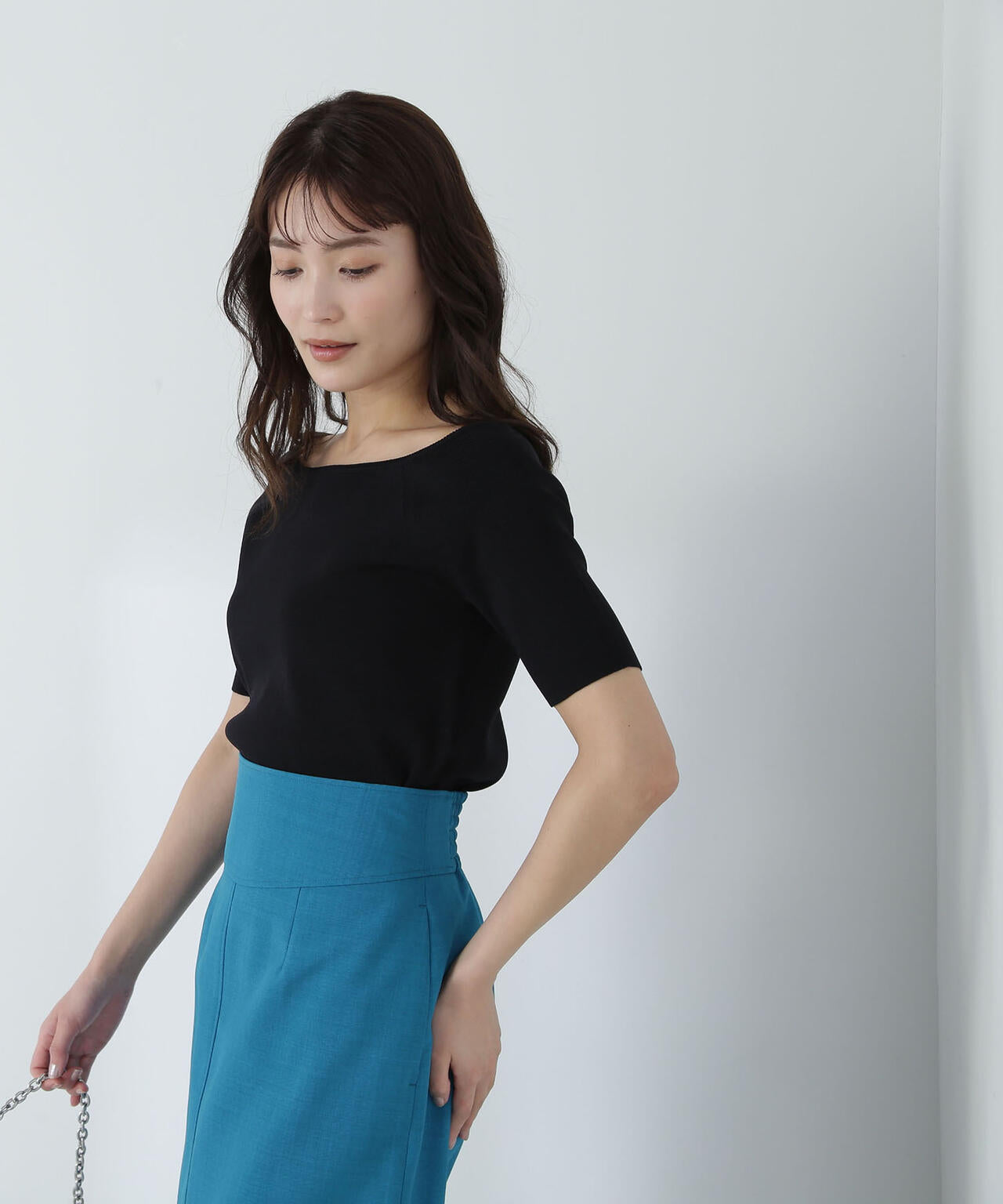 デコルテラインコンパクトニット*