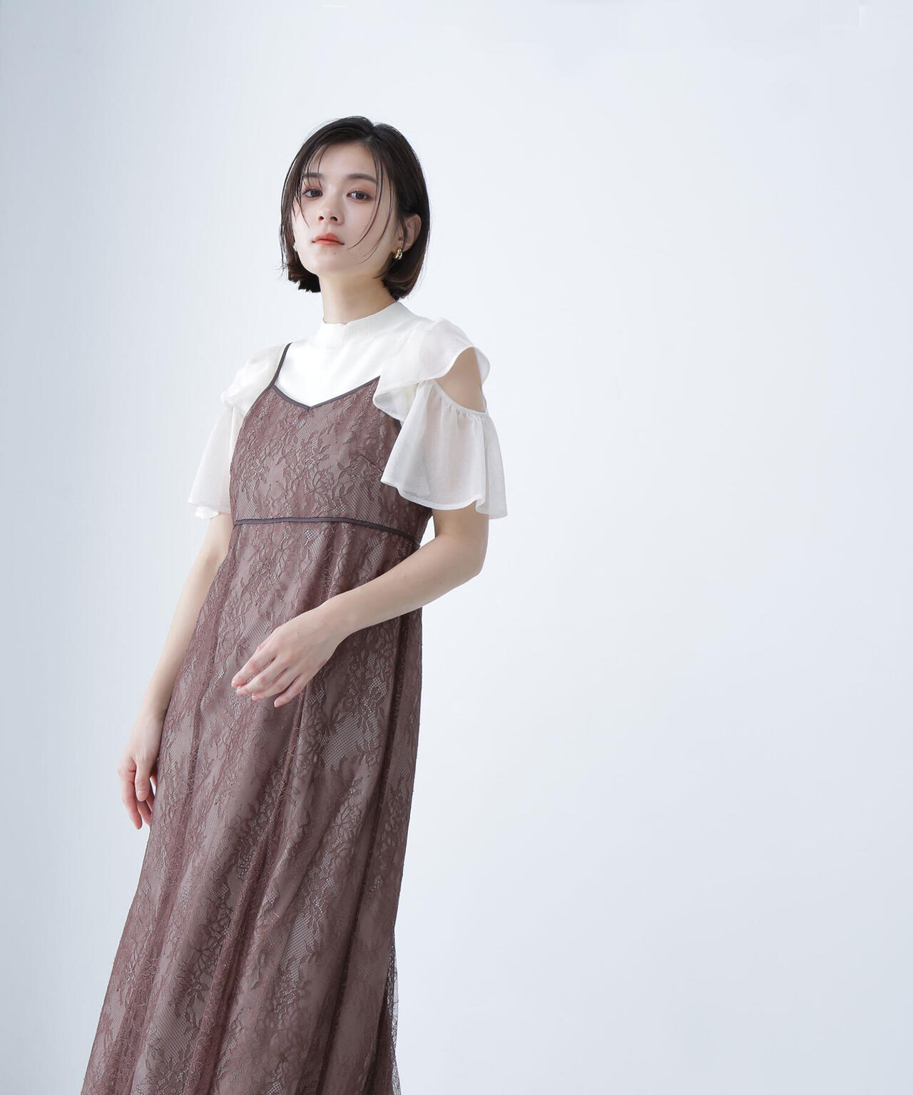 ラッフルシアースリーブニット*