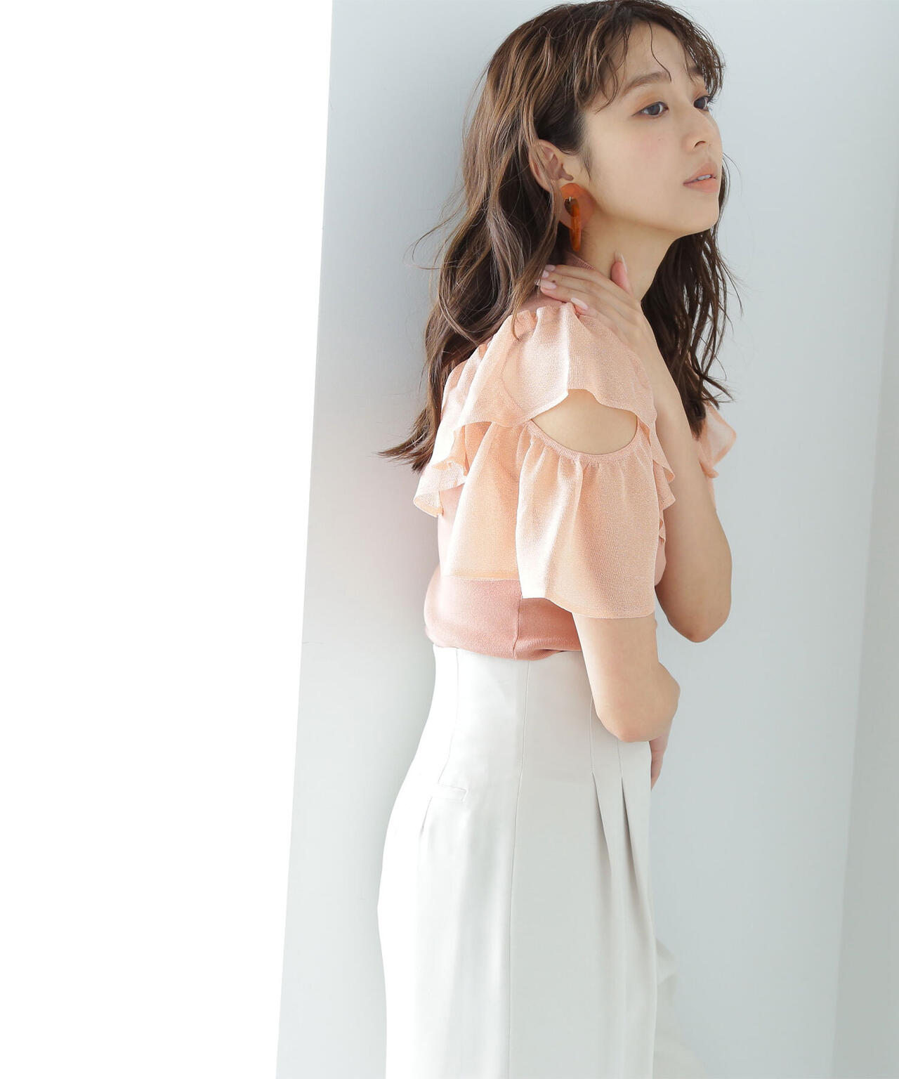 ラッフルシアースリーブニット*