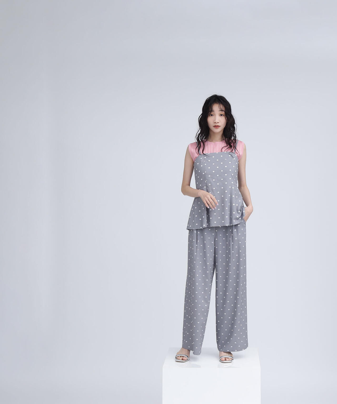 ドット刺繍キャミビスチェ*