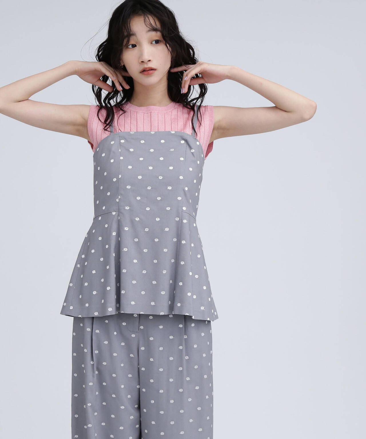 ドット刺繍キャミビスチェ*