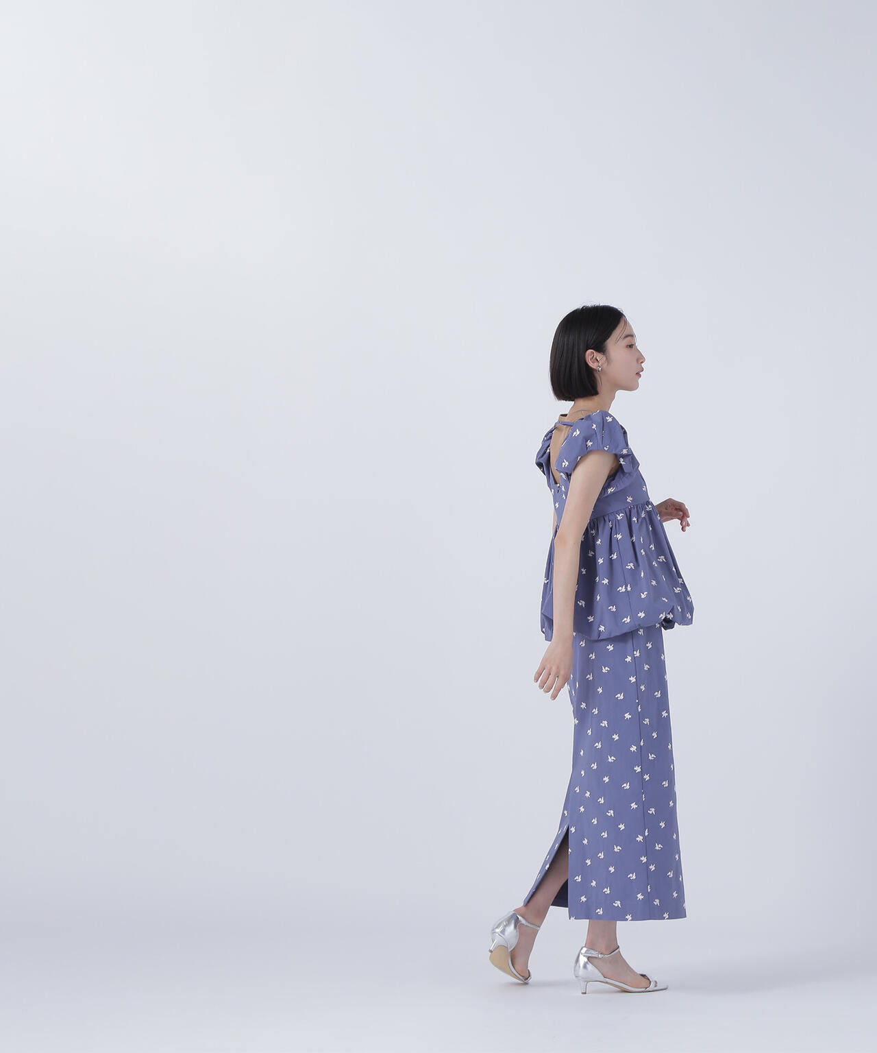 【BLANC】エンブロイダリーシリーズ ナロースカート*