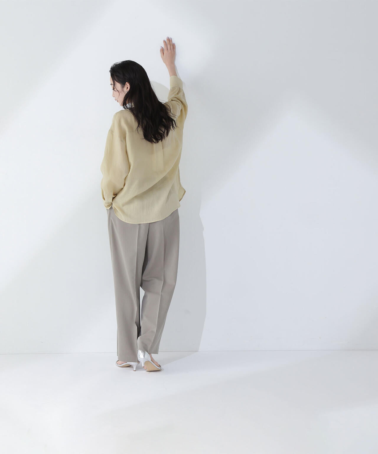 <骨格ナチュラル>ツータックワイドパンツ*