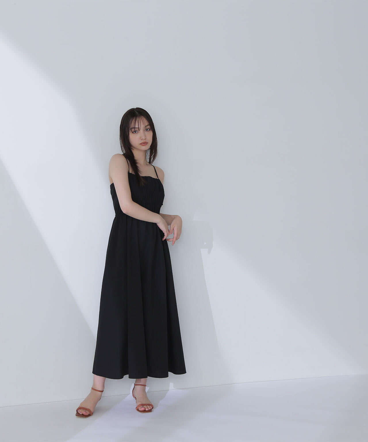 【THINK NATURAL】ギャザーデザインキャミワンピース*