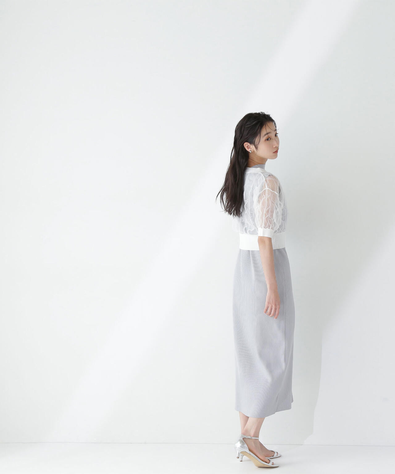 シャーリングシアーカーデセットワンピース*
