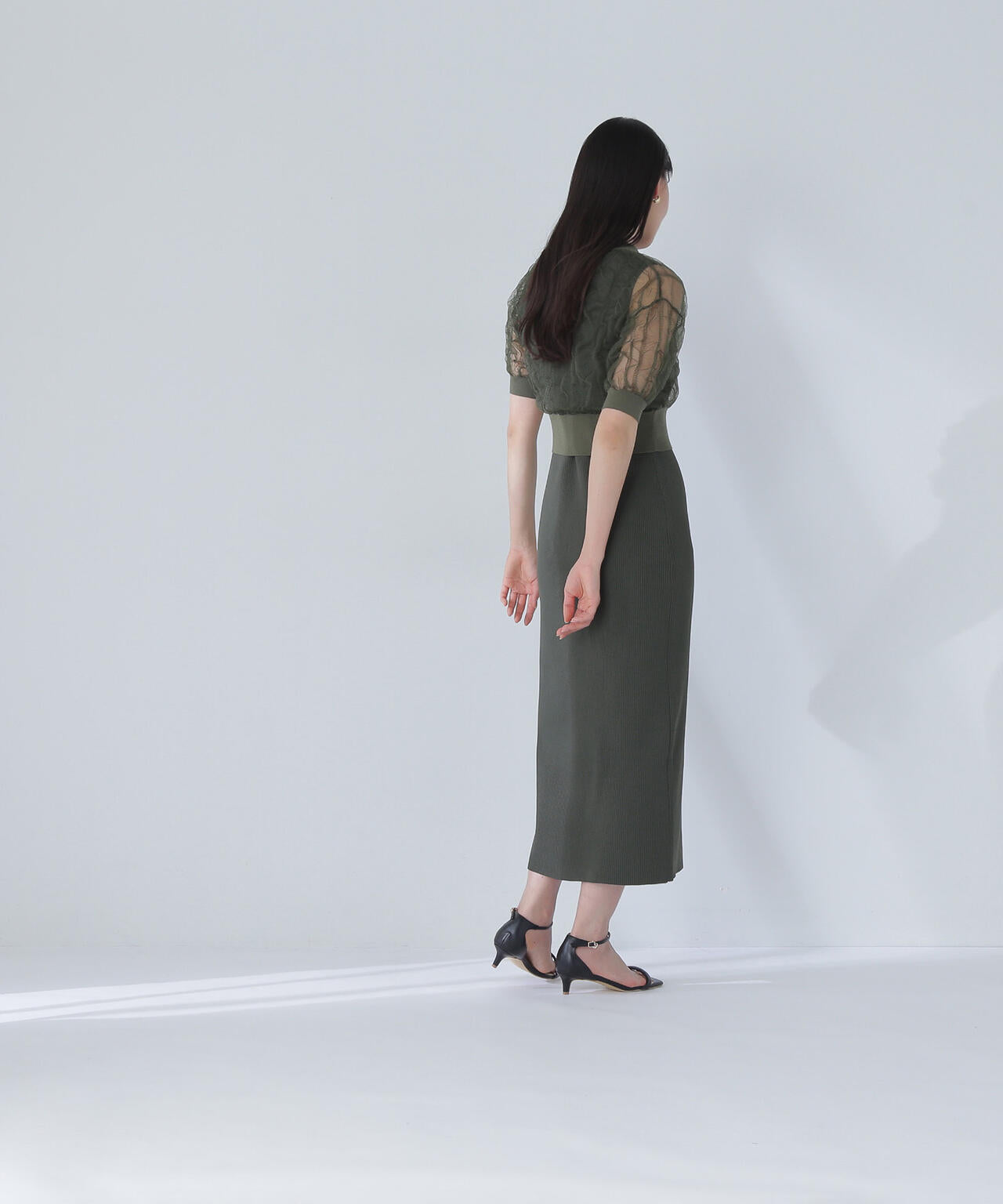 シャーリングシアーカーデセットワンピース*