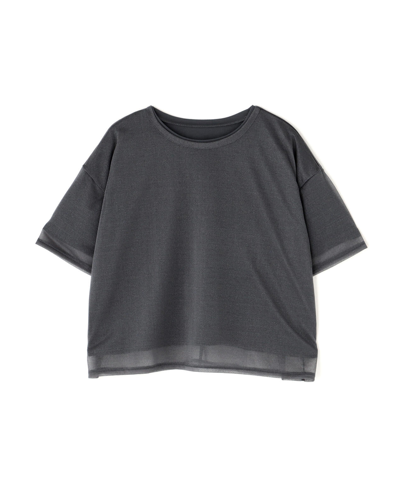 グロッシーシアーレイヤードTシャツ*