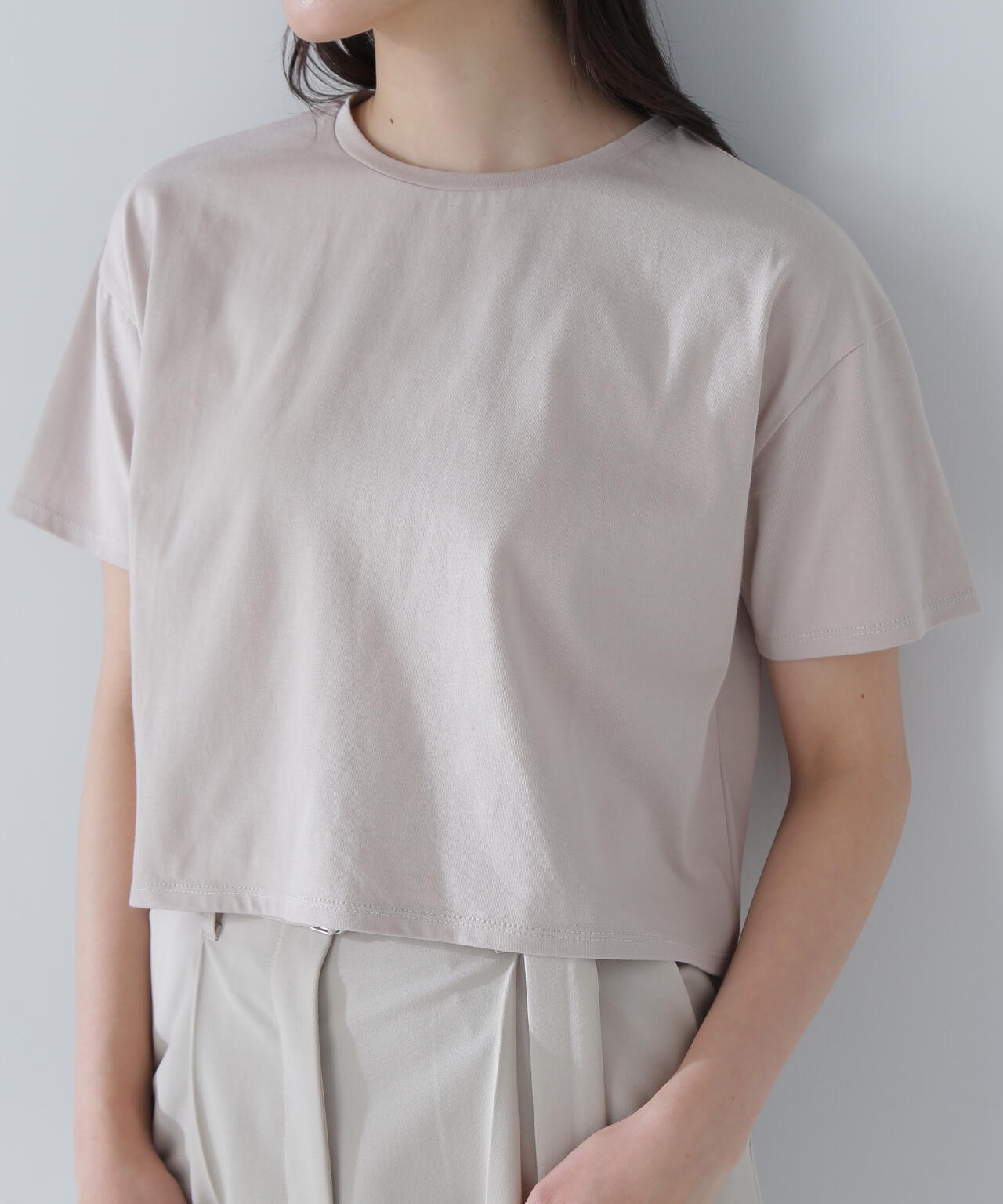 グロッシーシアーレイヤードTシャツ*