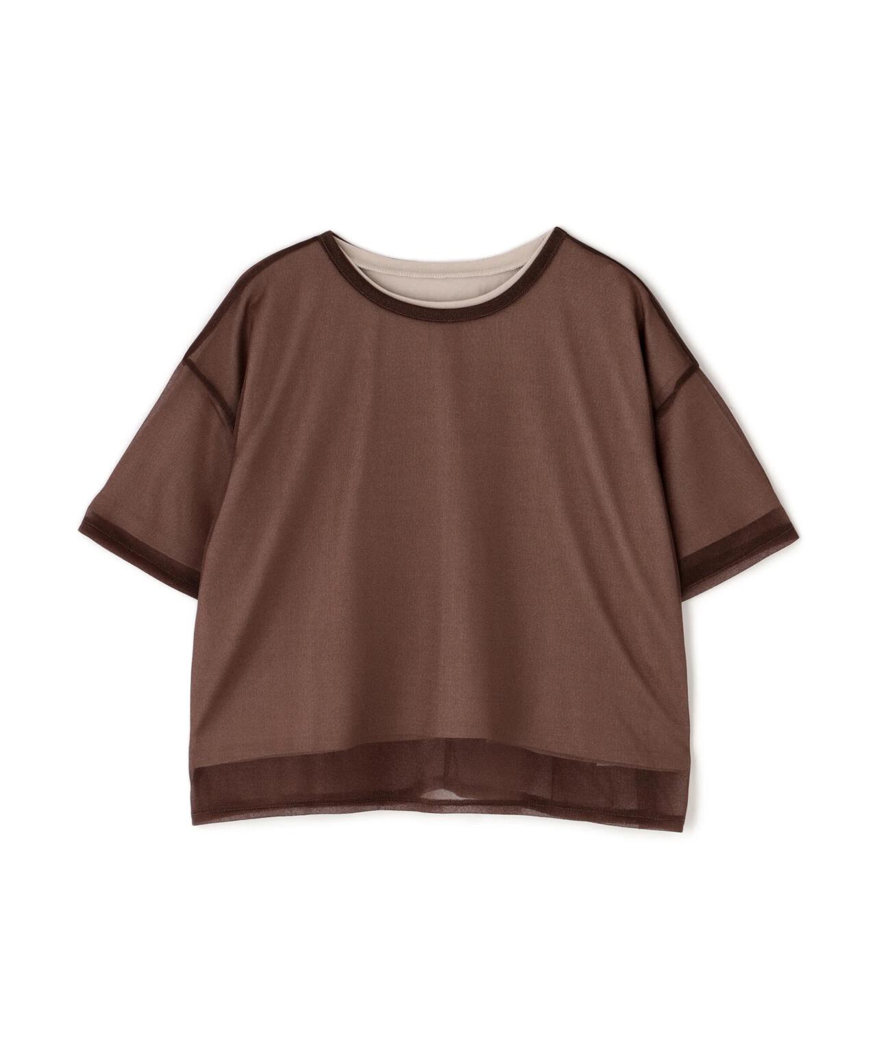グロッシーシアーレイヤードTシャツ*