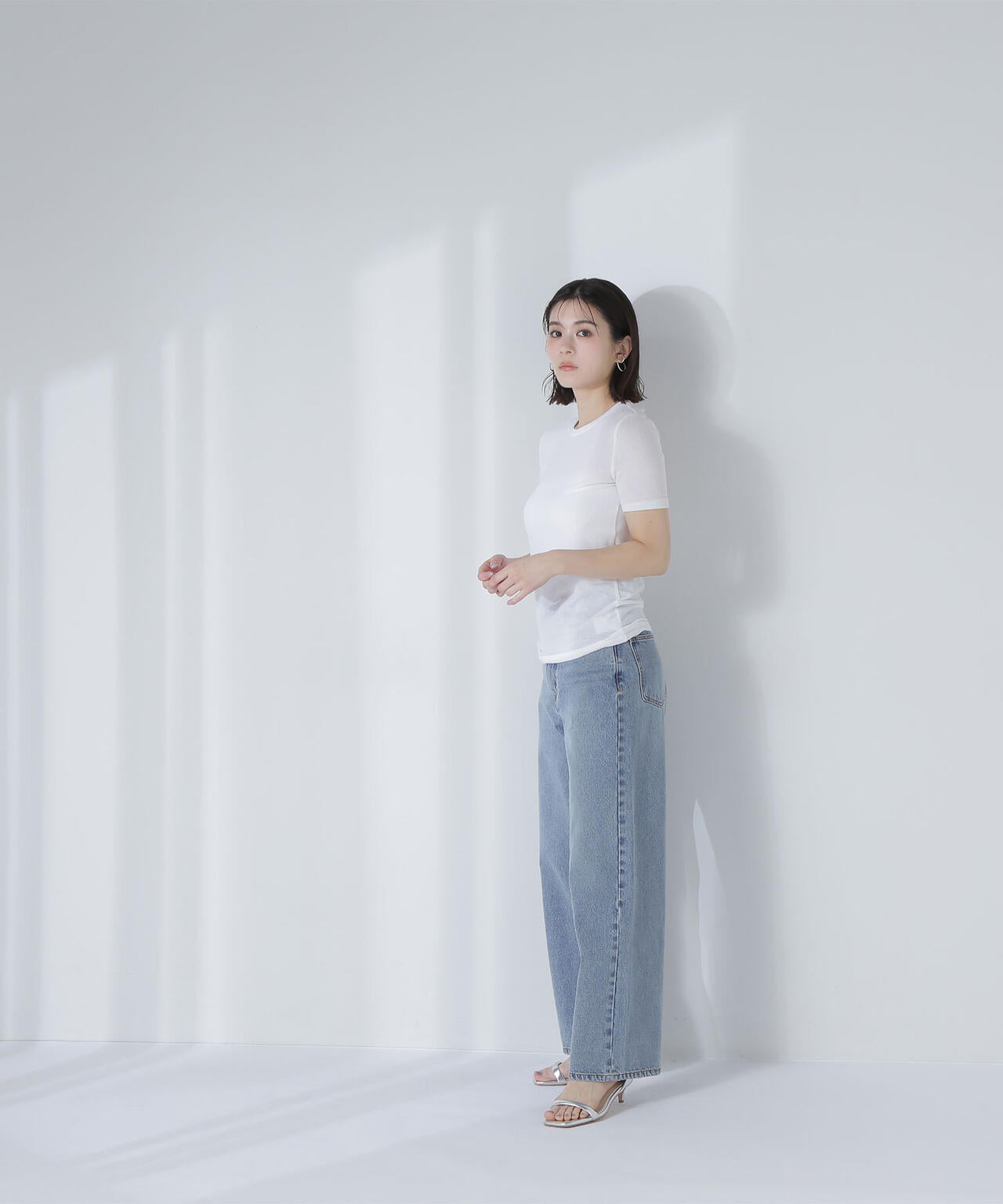 シアーストレッチTシャツ*