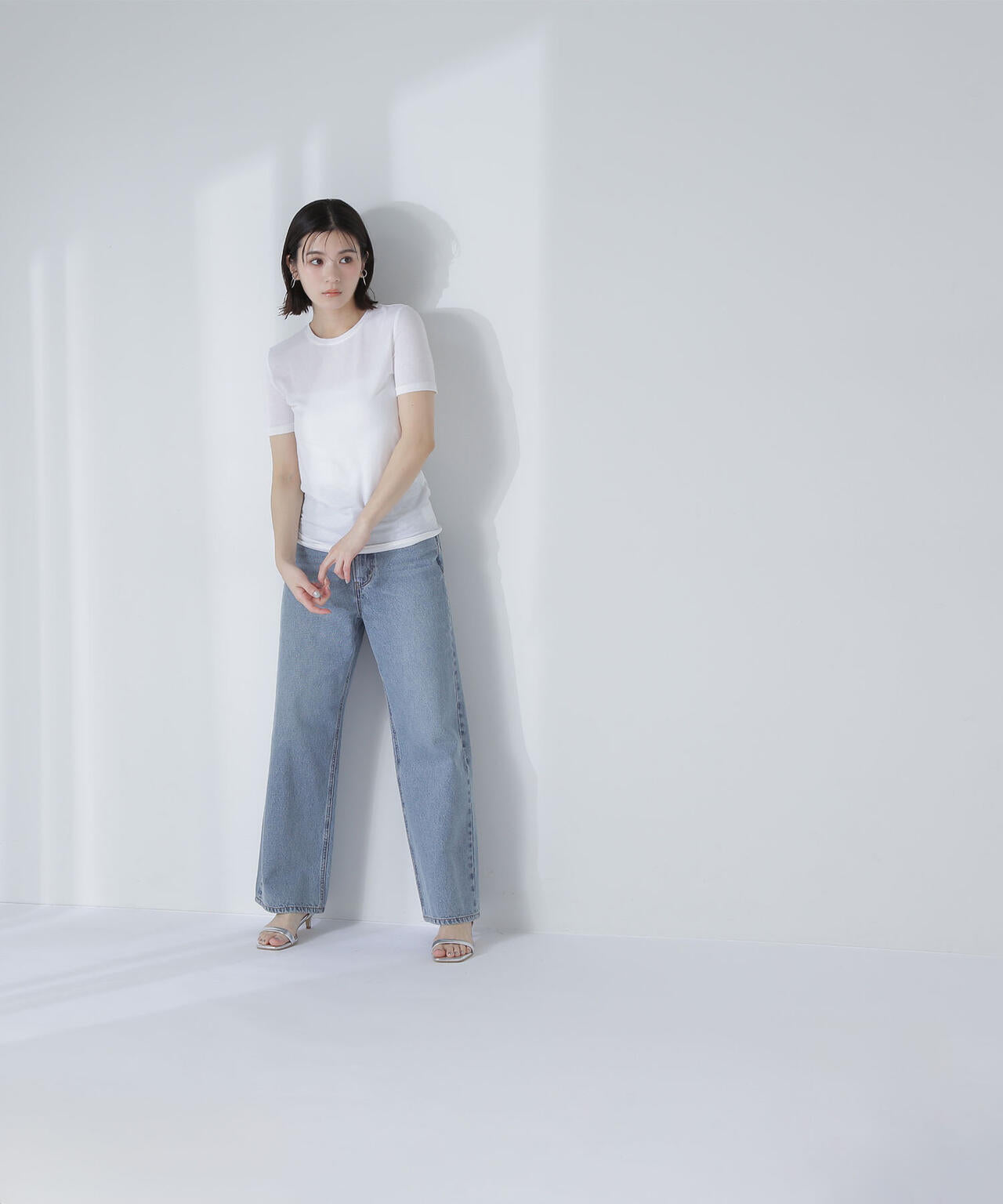シアーストレッチTシャツ*