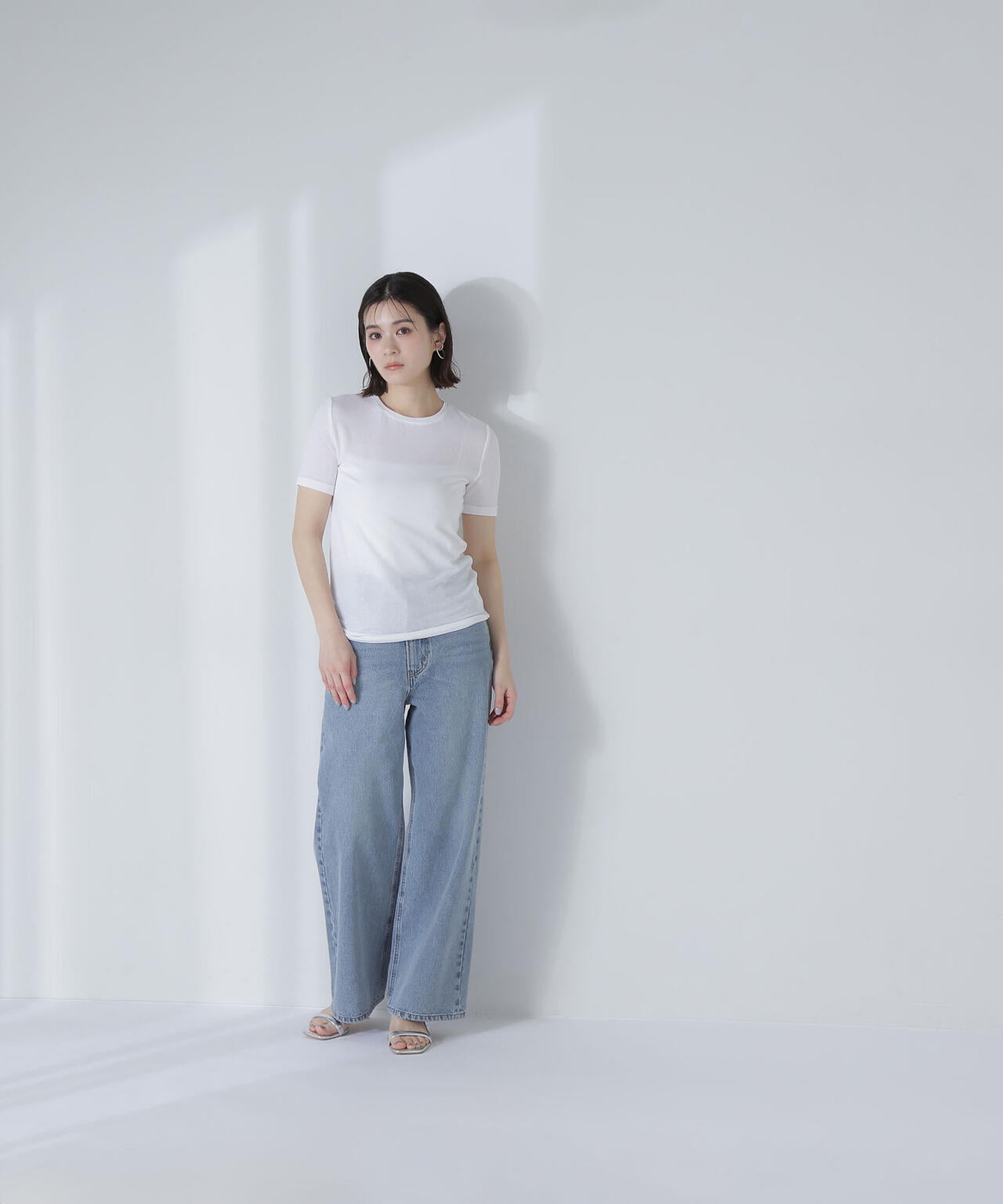 シアーストレッチTシャツ*