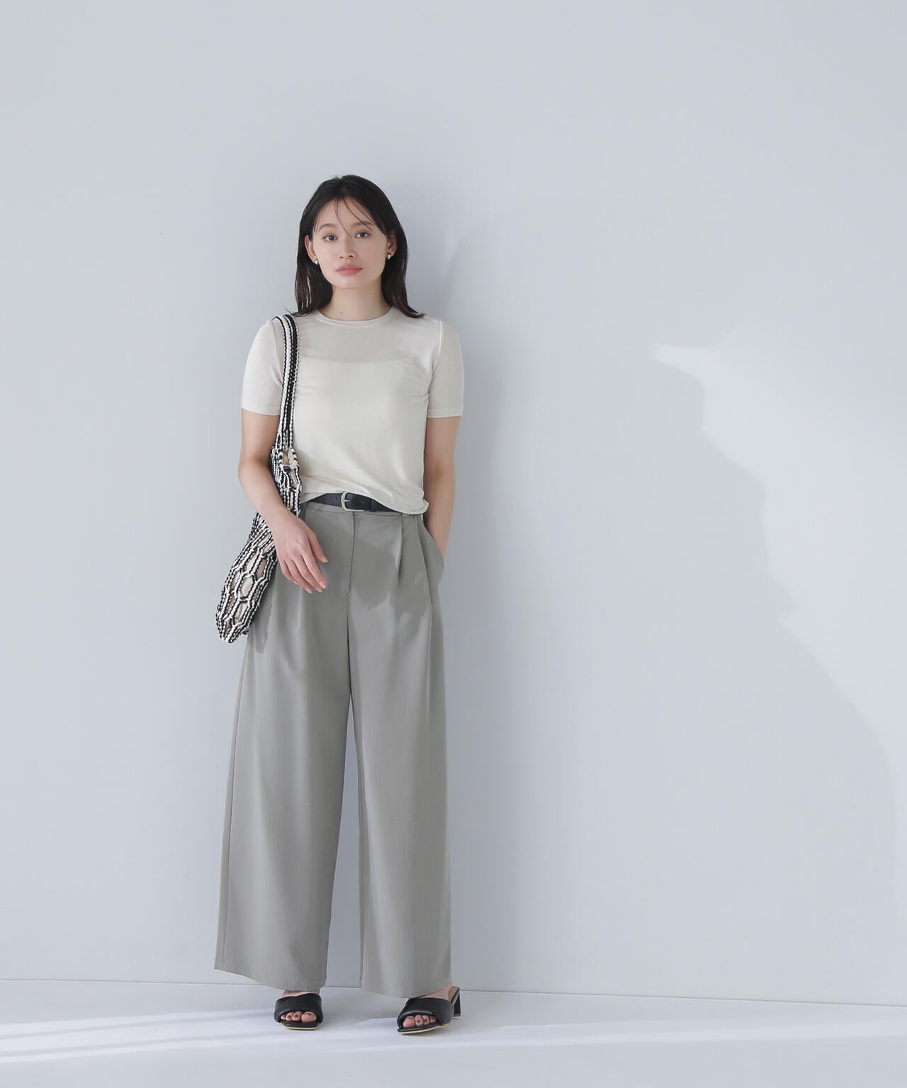 シアーストレッチTシャツ*