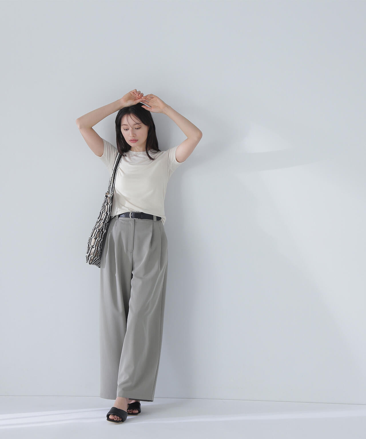 シアーストレッチTシャツ*