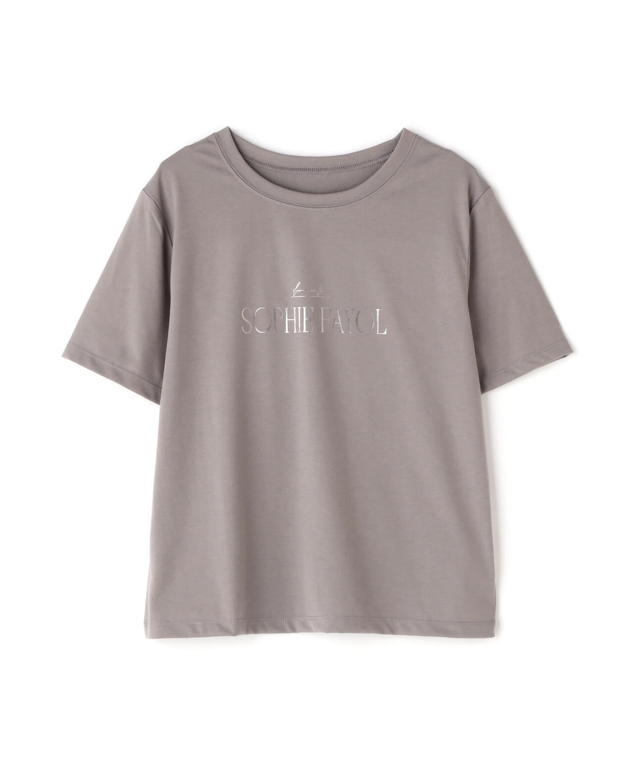 箔ロゴプリントTシャツ*