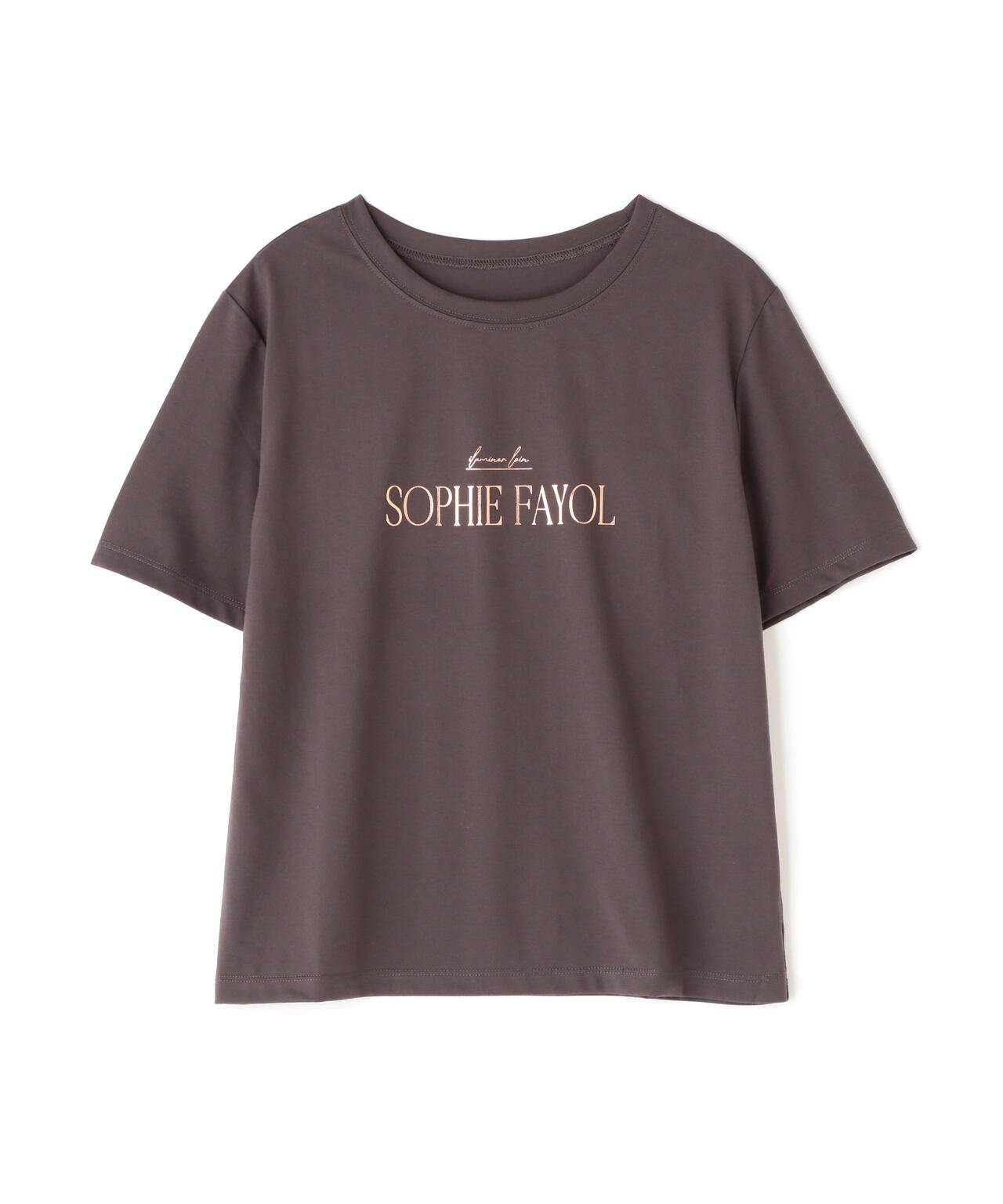 箔ロゴプリントTシャツ*