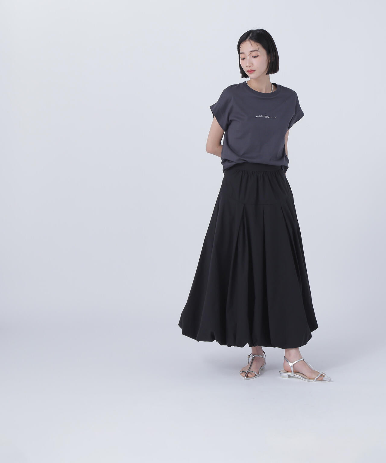 切替スリーブロゴTシャツ*