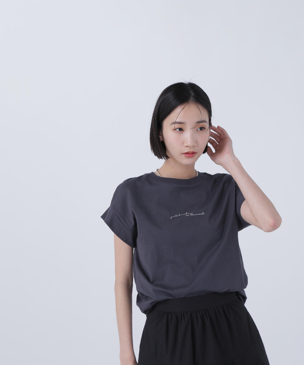 切替スリーブロゴTシャツ*