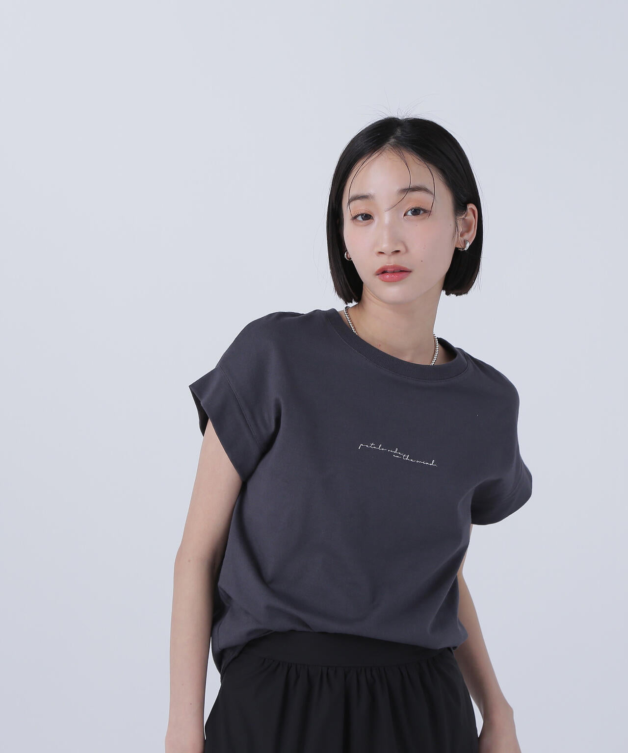 切替スリーブロゴTシャツ*