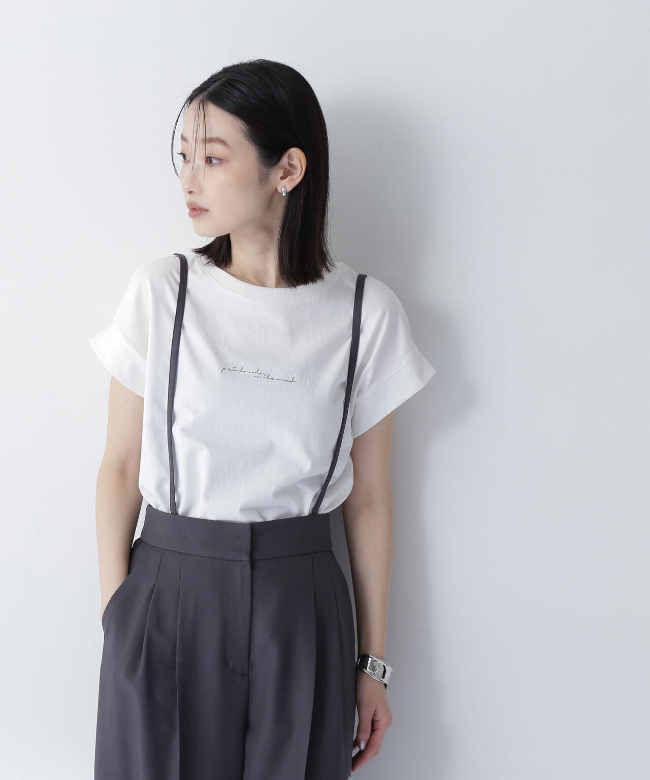 切替スリーブロゴTシャツ*