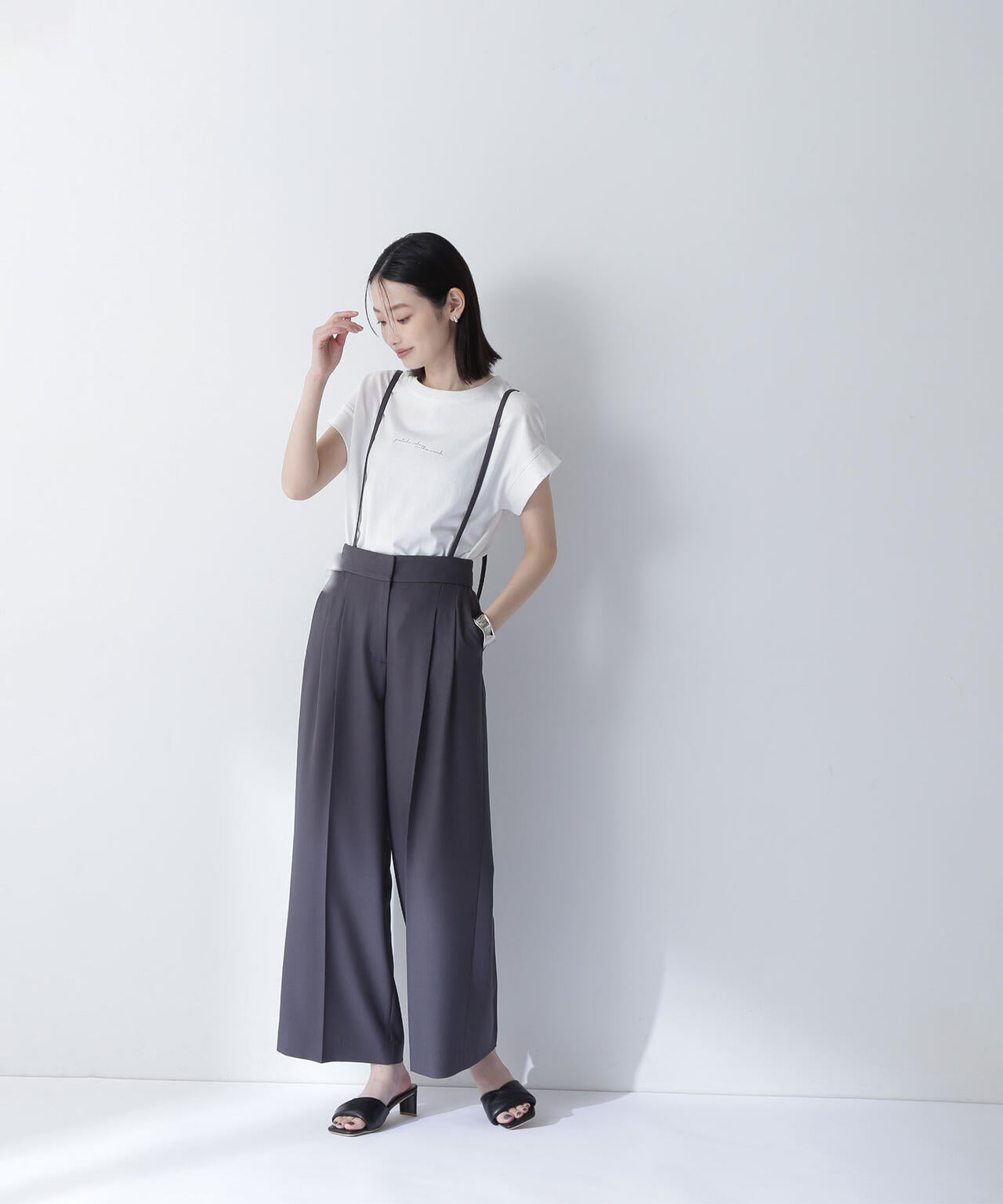 切替スリーブロゴTシャツ*