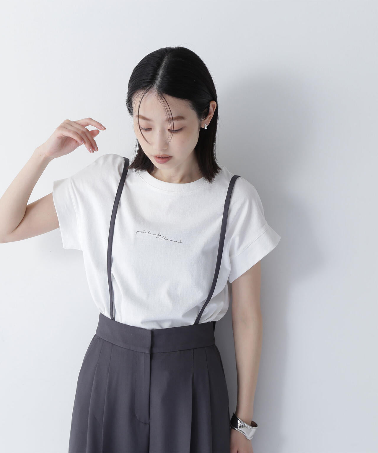 切替スリーブロゴTシャツ*