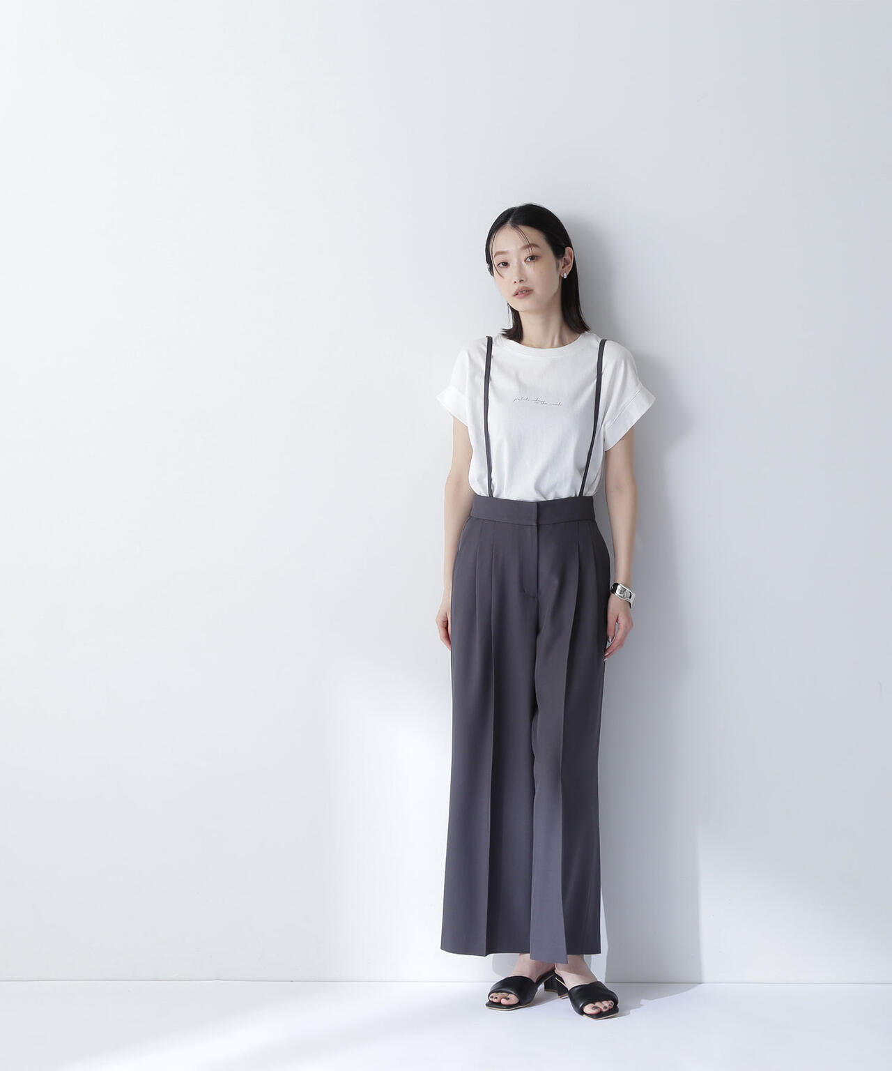切替スリーブロゴTシャツ*