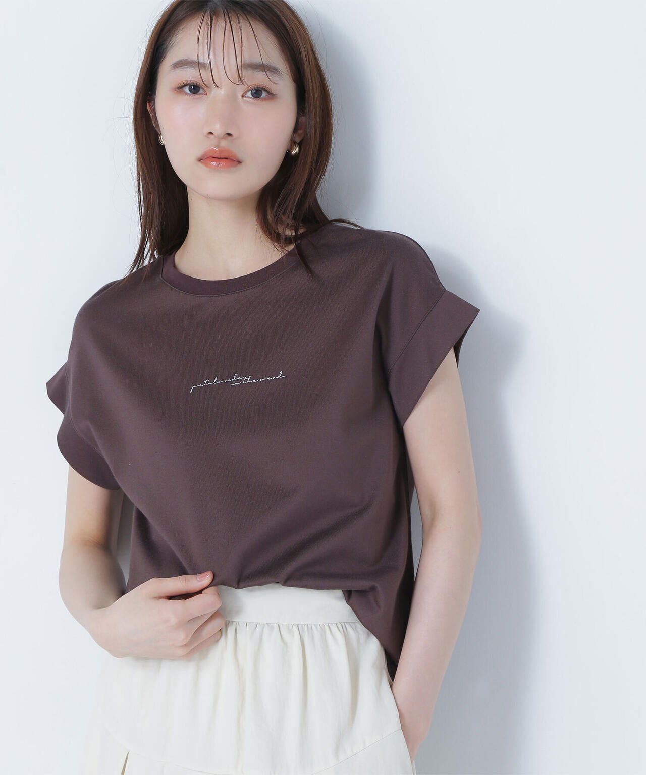 切替スリーブロゴTシャツ*