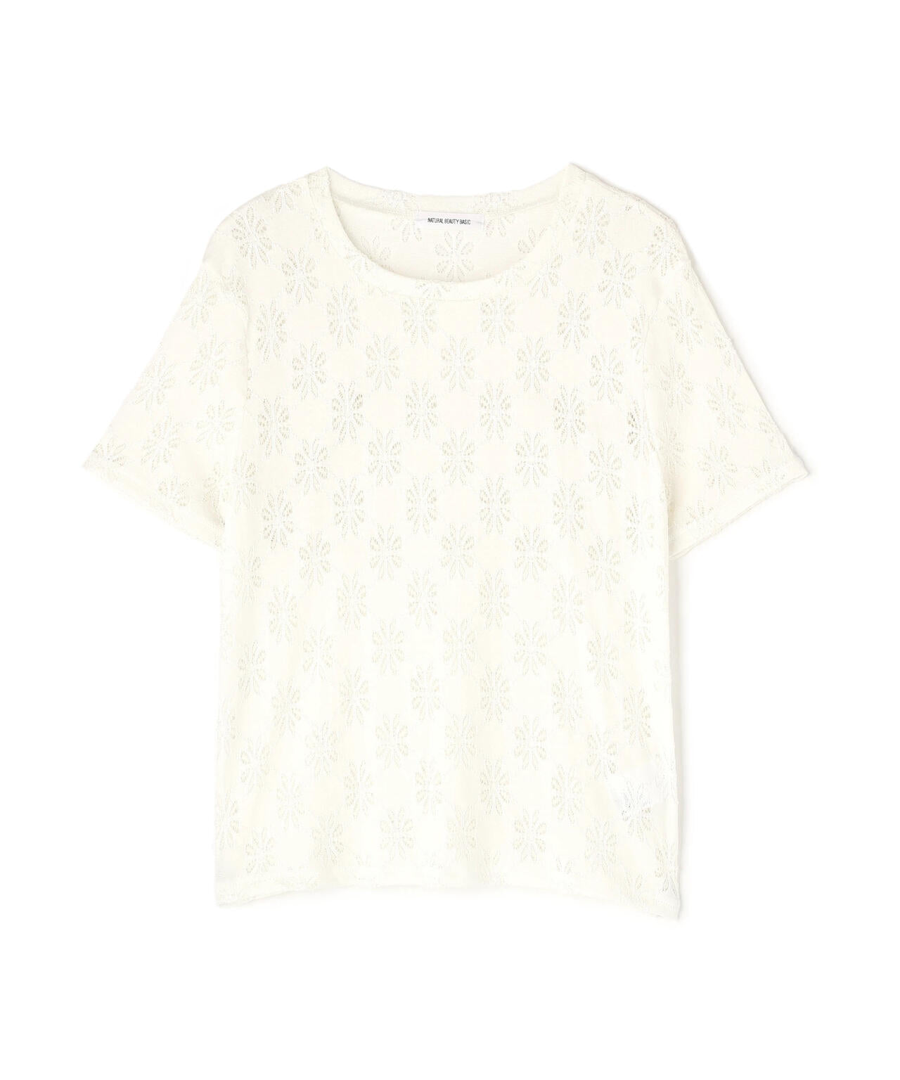 カットレースTシャツ*
