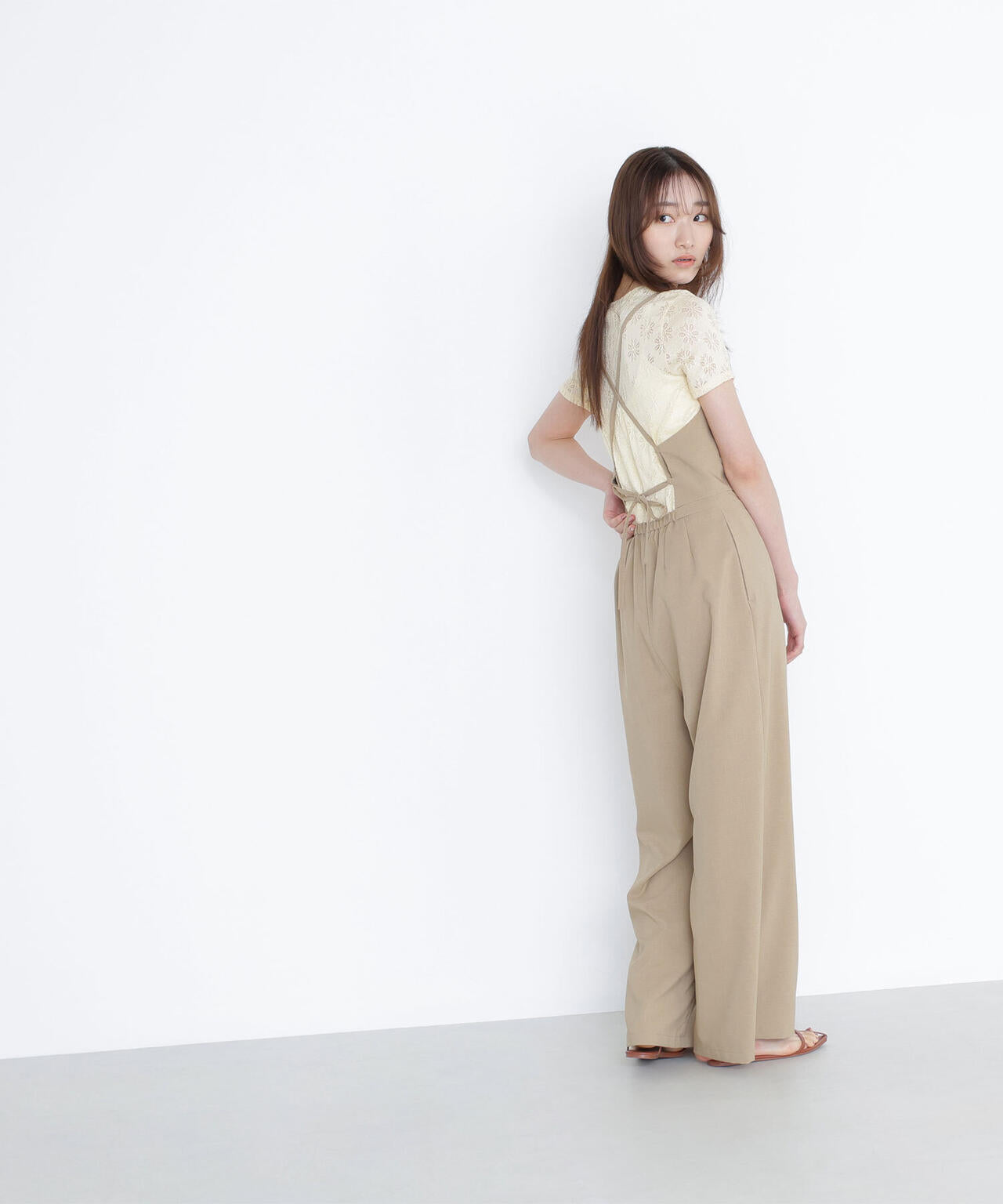 カットレースTシャツ*