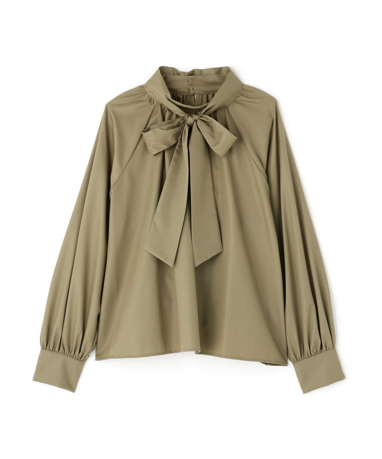 ハイネックリボンボウブラウス