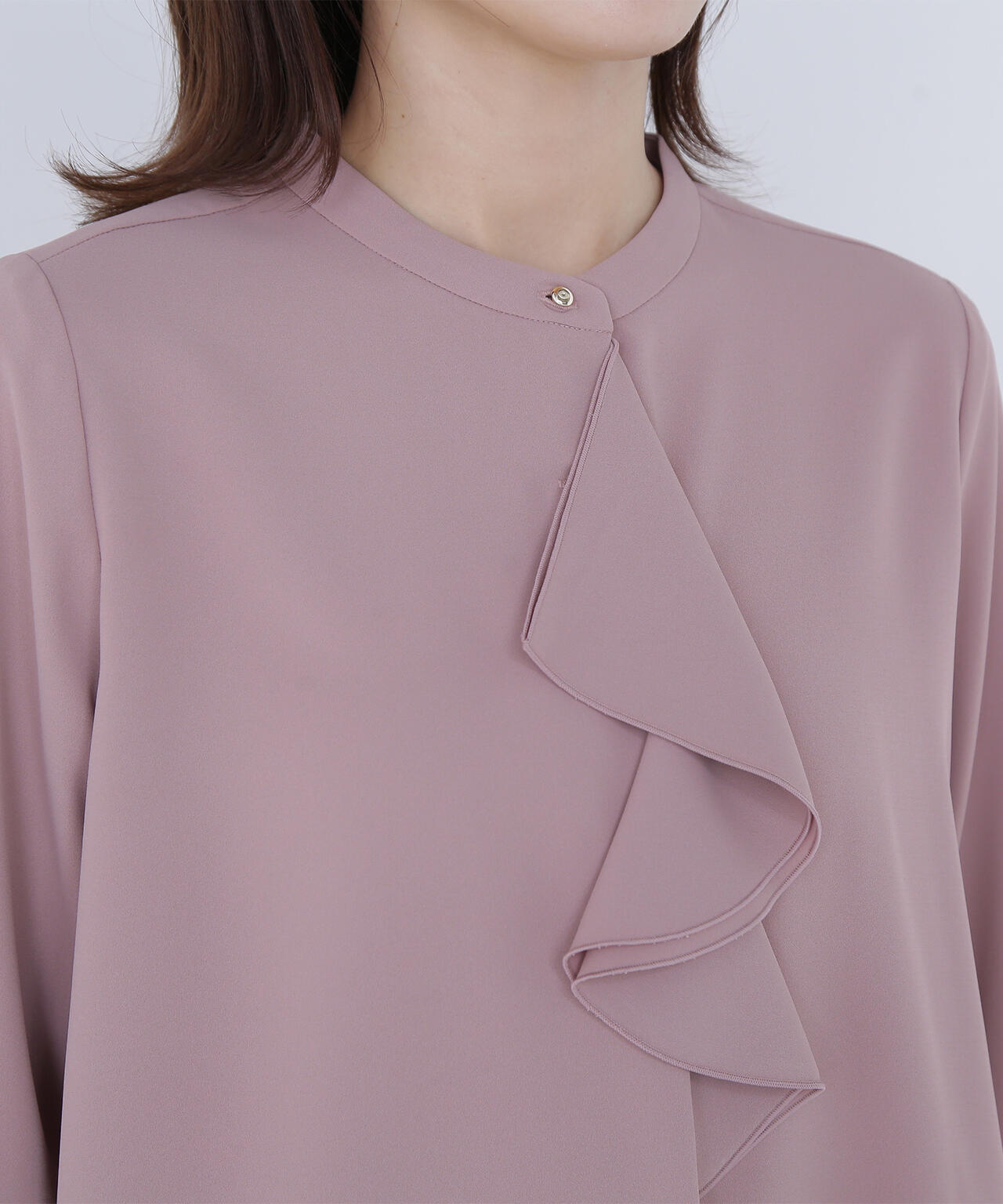 ダブルラッフルボウブラウス