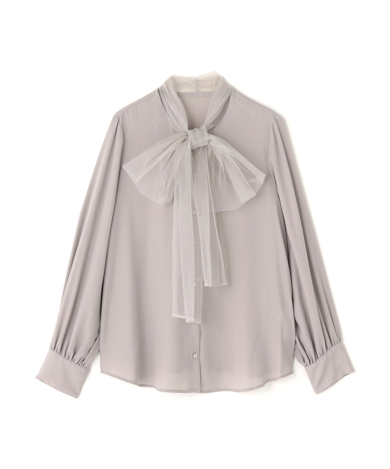 チュールボウタイブラウス