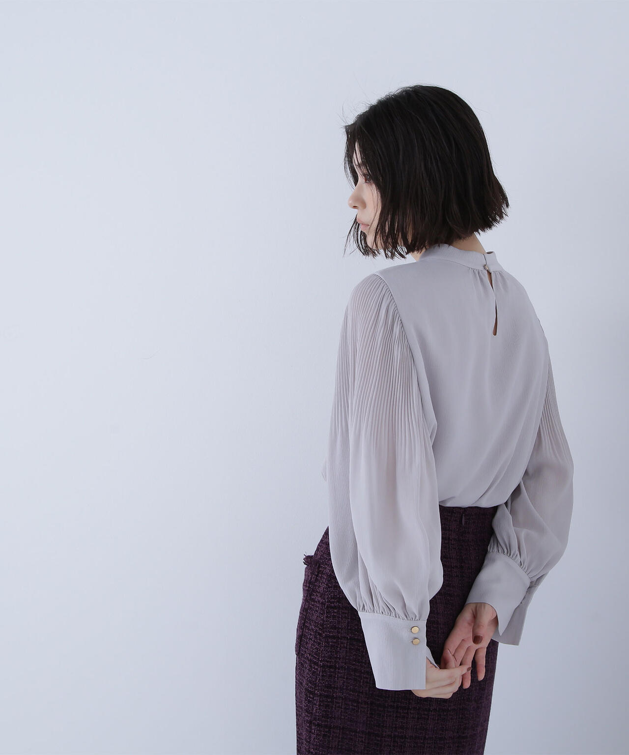 楊柳プリーツブラウス