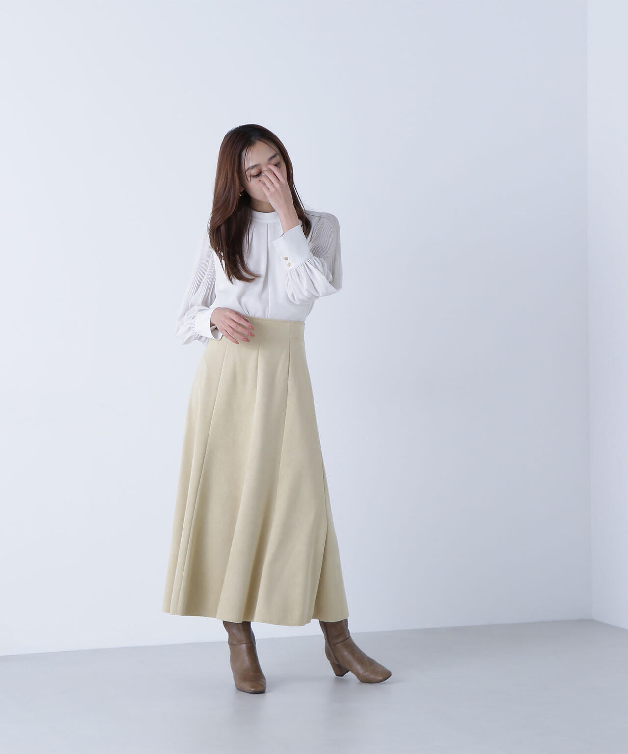 楊柳プリーツブラウス