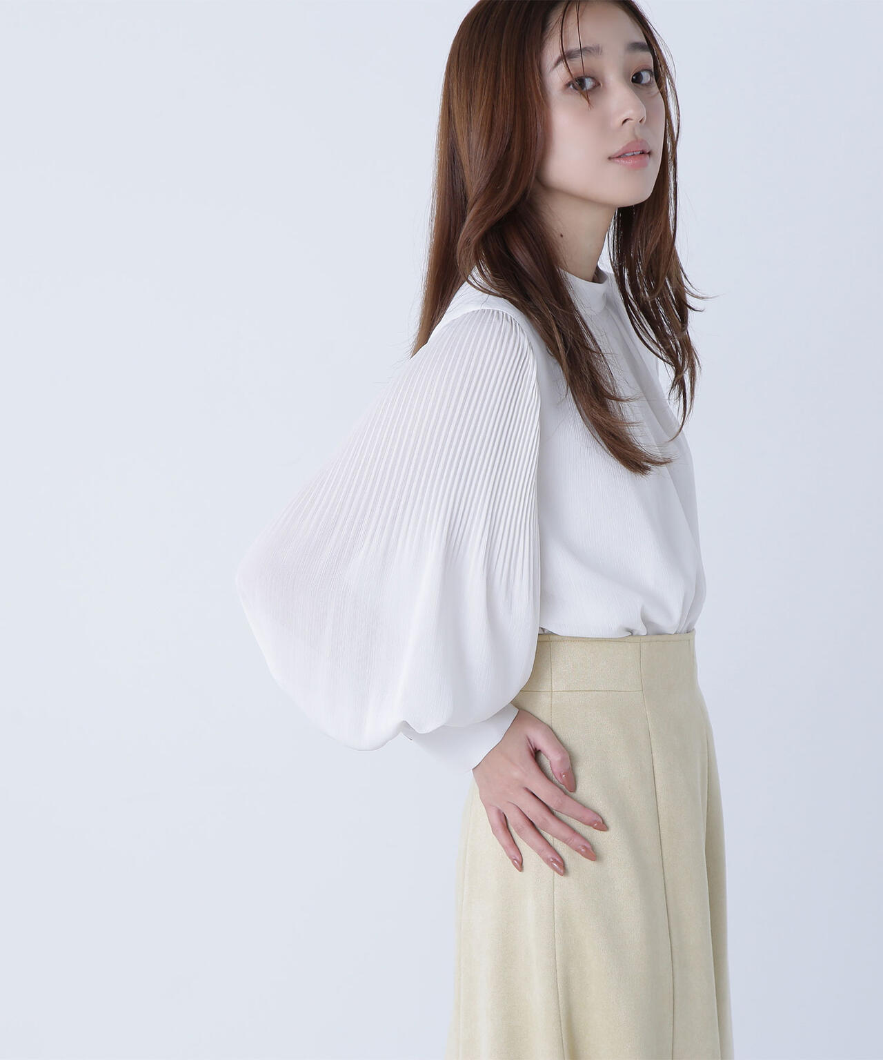 楊柳プリーツブラウス